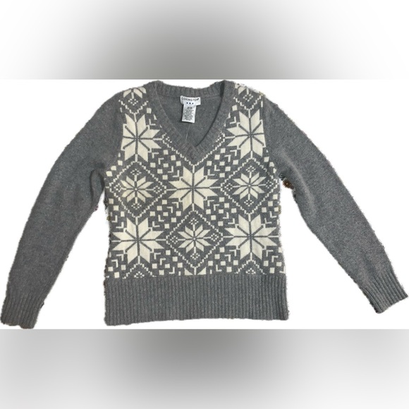 Covington Snowflake V-Neck Sweater Size Medium - Picture 2 of 6